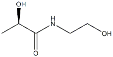 (R)-2-ヒドロキシ-N-(2-ヒドロキシエチル)プロパンアミド 化学構造式