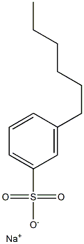 3-Hexylbenzenesulfonic acid sodium salt 结构式