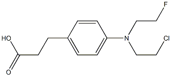 3-[p-[(2-Chloroethyl)(2-fluoroethyl)amino]phenyl]propanoic acid Structure