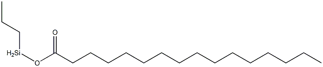 Palmitic acid propylsilyl ester Structure