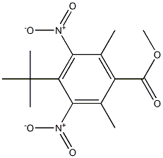 4-tert-Butyl-2,6-dimethyl-3,5-dinitrobenzenecarboxylic acid methyl ester Struktur