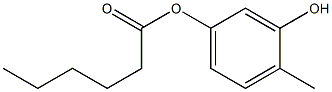 Hexanoic acid 3-hydroxy-4-methylphenyl ester Structure