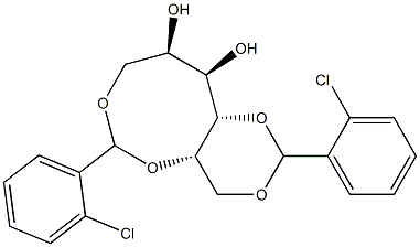 1-O,3-O:2-O,6-O-Bis(2-chlorobenzylidene)-D-glucitol 结构式