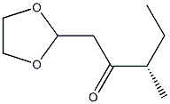 [S,(+)]-1-(1,3-Dioxolane-2-yl)-3-methyl-2-pentanone Struktur