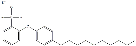 2-(4-デシルフェノキシ)ベンゼンスルホン酸カリウム 化学構造式