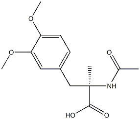 (2R)-2-(Acetylamino)-2-methyl-3-(3,4-dimethoxyphenyl)propionic acid Struktur