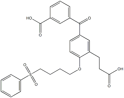 5-(3-Carboxybenzoyl)-2-(4-phenylsulfonylbutoxy)benzenepropanoic acid