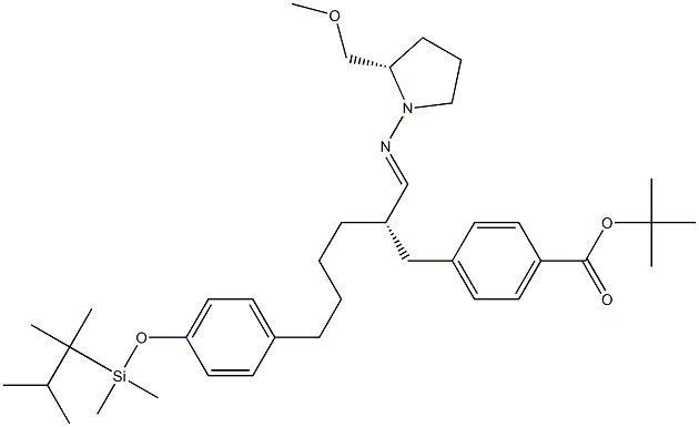4-[(2S)-6-[4-[[Dimethyl(1,1,2-trimethylpropyl)silyl]oxy]phenyl]-2-[[[(2S)-2-(methoxymethyl)-1-pyrrolidinyl]imino]methyl]hexyl]benzoic acid tert-butyl ester Structure
