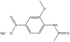 4-(アセチルアミノ)-3-メトキシベンゼンスルフィン酸ナトリウム 化学構造式