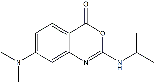 2-Isopropylamino-7-(dimethylamino)-4H-3,1-benzoxazin-4-one Struktur