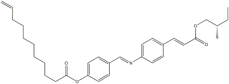 4-[[4-(10-Undecenoyloxy)benzylidene]amino]benzenepropenoic acid (S)-2-methylbutyl ester 结构式
