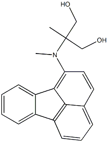 2-[(フルオランテン-1-イル)メチルアミノ]-2-メチル-1,3-プロパンジオール 化学構造式