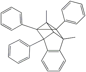 2,2a,7,7a-Tetrahydro-1,2a-dimethyl-2,7,8-triphenyl-1,2,7-metheno-1H-cyclobut[a]indene Struktur