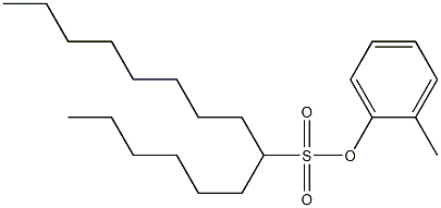 7-Pentadecanesulfonic acid 2-methylphenyl ester 结构式