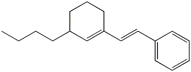 3-Butyl-1-[(E)-2-phenylethenyl]-1-cyclohexene Structure