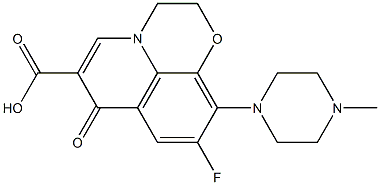 9-Fluoro-2,3-dihydro-10-(4-methyl-1-piperazinyl)-7-oxo-7H-pyrido[1,2,3-de]-1,4-benzoxazine-6-carboxylic acid