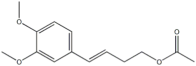 酢酸(E)-4-(3,4-ジメトキシフェニル)-3-ブテニル 化学構造式