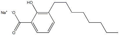 3-Octyl-2-hydroxybenzoic acid sodium salt Structure