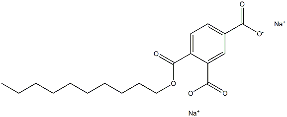 4-(デシルオキシカルボニル)イソフタル酸二ナトリウム 化学構造式