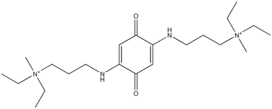 3,3'-[(p-Benzoquinone-2,5-diyl)bis(imino)]bis(N,N-diethyl-N-methyl-1-propanaminium) Struktur