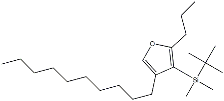 3-(tert-Butyldimethylsilyl)-4-decyl-2-propylfuran,,结构式