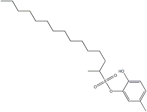 2-Pentadecanesulfonic acid 2-hydroxy-5-methylphenyl ester Structure