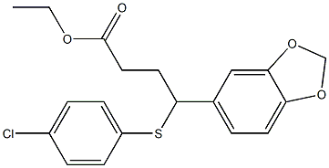 4-(1,3-Benzodioxol-5-yl)-4-(4-chlorophenylthio)butyric acid ethyl ester Structure