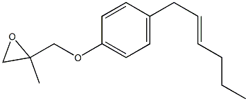4-(2-Hexenyl)phenyl 2-methylglycidyl ether 结构式