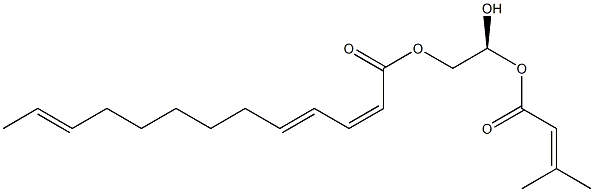 [2Z,4E,11E,(-)]-2,4,11-Tridecatrienoic acid [(2S)-2-hydroxy-2-[(3-methyl-2-butenoyl)oxy]ethyl] ester