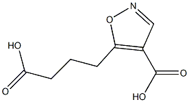 5-(3-Carboxypropyl)isoxazole-4-carboxylic acid 结构式