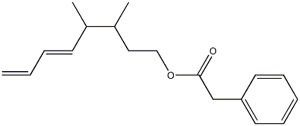 Phenylacetic acid 3,4-dimethyl-5,7-octadienyl ester Struktur