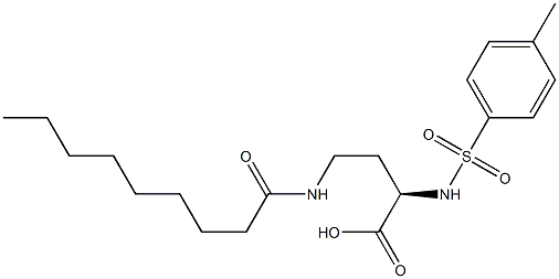 [R,(-)]-4-Nonanoylamino-2-(p-tolylsulfonylamino)butyric acid,,结构式