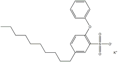 3-Decyl-6-phenoxybenzenesulfonic acid potassium salt Struktur