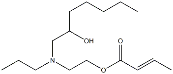 (E)-2-Butenoic acid 2-[N-(2-hydroxyheptyl)-N-propylamino]ethyl ester Struktur