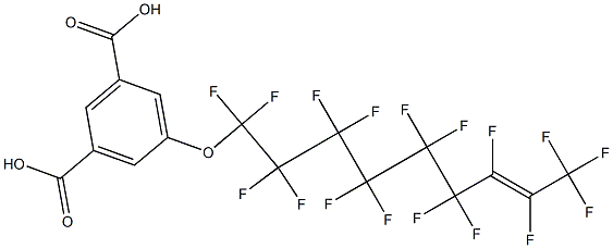 5-[(Heptadecafluoro-7-nonenyl)oxy]isophthalic acid Struktur