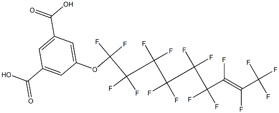5-[(Heptadecafluoro-7-nonenyl)oxy]isophthalic acid 结构式