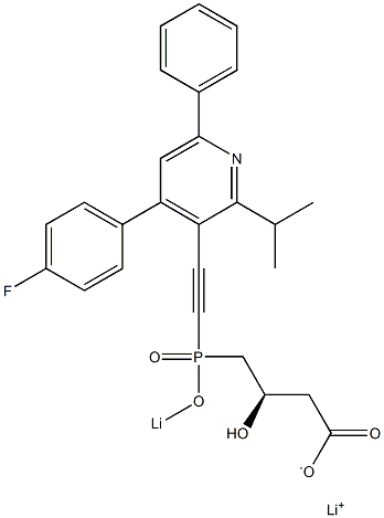  (3R)-4-[[[4-(4-Fluorophenyl)-2-isopropyl-6-phenyl-3-pyridinyl]ethynyl]lithiooxyphosphinyl]-3-hydroxybutyric acid lithium salt
