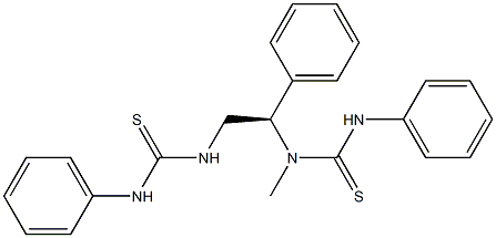 (+)-1-Methyl[1,1'-[(R)-1-phenylethylene]bis(3-phenylthiourea)] Struktur