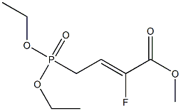 (Z)-4-Diethoxyphosphinyl-2-fluoro-2-butenoic acid methyl ester Structure