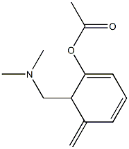 Acetic acid 6-dimethylaminomethyl-5-methylene-1,3-cyclohexadienyl ester Struktur