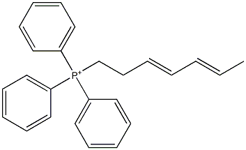 [(3E,5E)-3,5-ヘプタジエン]-1-イルトリフェニルホスホニウム 化学構造式