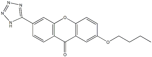3-(1H-Tetrazol-5-yl)-7-butoxy-9H-xanthen-9-one,,结构式