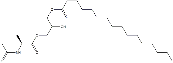 1-[(N-Acetyl-L-alanyl)oxy]-2,3-propanediol 3-hexadecanoate Struktur
