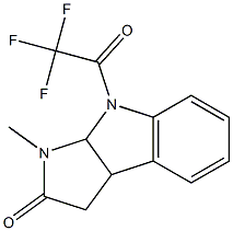 3,3a,8,8a-Tetrahydro-1-methyl-8-(trifluoroacetyl)pyrrolo[2,3-b]indol-2(1H)-one 结构式