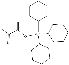 Methacrylic acid tricyclohexylstannyl ester Struktur