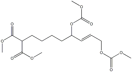 (8E)-2-Methoxycarbonyl-7,10-bis(methoxycarbonyloxy)-8-decenoic acid methyl ester Structure