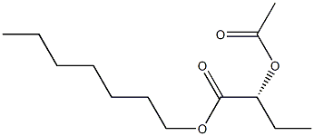 [R,(+)]-2-Acetyloxybutyric acid heptyl ester Structure