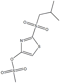 Methanesulfonic acid 2-(2-methylpropylsulfonyl)-4-thiazolyl ester Structure