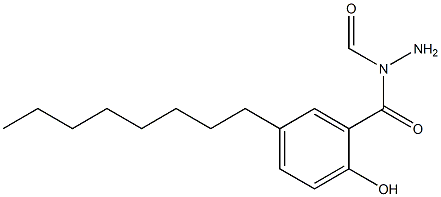 5-Octylsalicylic acid N-formyl hydrazide Struktur