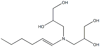 3,3'-(1-Hexenylimino)bis(propane-1,2-diol) 结构式